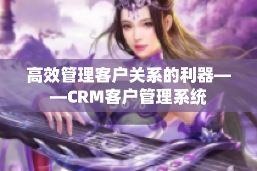 高效管理客戶關(guān)系的利器——CRM客戶管理系統(tǒng)