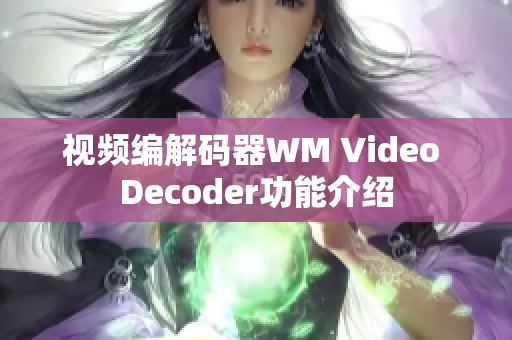 視頻編解碼器WM Video Decoder功能介紹