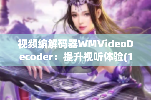 視頻編解碼器WMVideoDecoder：提升視聽體驗(yàn)(1)