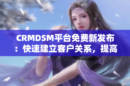 CRMDSM平臺免費新發(fā)布：快速建立客戶關系，提高銷售效率