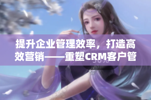 提升企業(yè)管理效率，打造高效營(yíng)銷——重塑CRM客戶管理系統(tǒng)