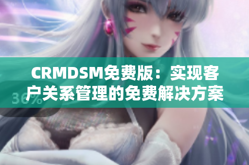 CRMDSM免費(fèi)版：實(shí)現(xiàn)客戶關(guān)系管理的免費(fèi)解決方案