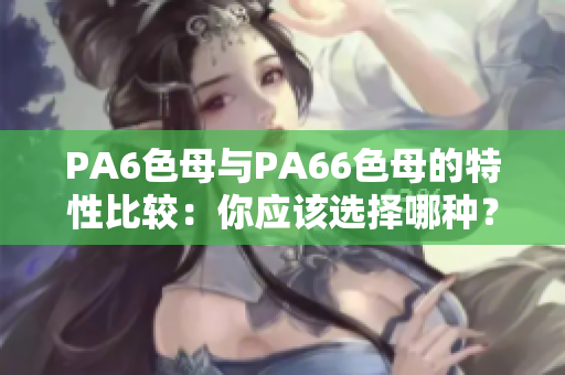 PA6色母與PA66色母的特性比較：你應(yīng)該選擇哪種？